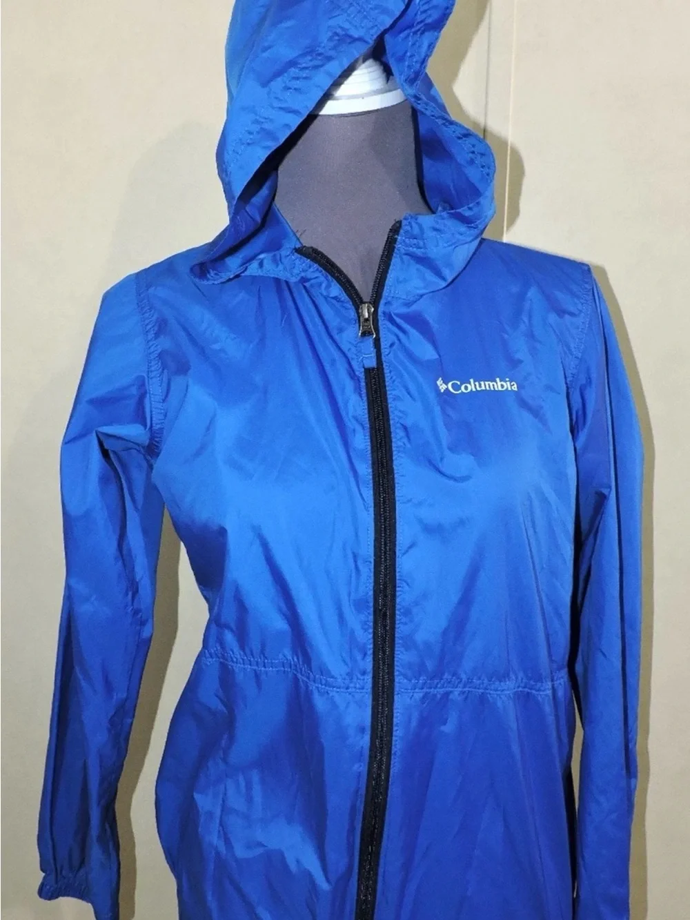 Columbia Kids Royal Blue Hooded Rain Jacket